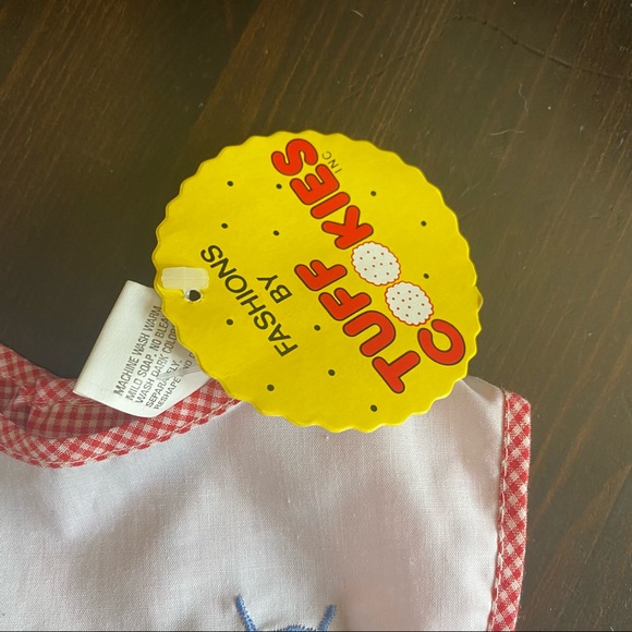 Tuff cookies gingham pattern red jumper dress with bloomers NWT vintage 12 month - Picture 4 of 8